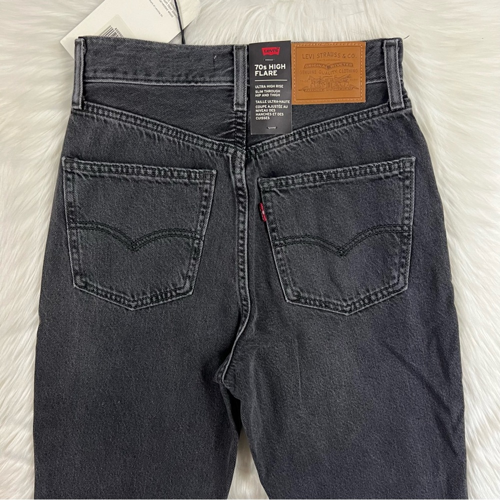 Levi's Women’s Size 25 x 32 Such A Doozie‎ 70's High Flare Denim Jeans - Picture 9 of 11